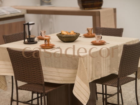 Toalha de Mesa Xadrez Colonial Tons Terrosos - Casadecor