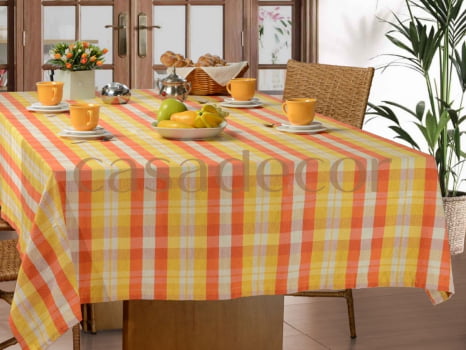 Toalha de Mesa Xadrez Vichy Amarelo. - Sack Home - Toalha de Mesa -  Magazine Luiza