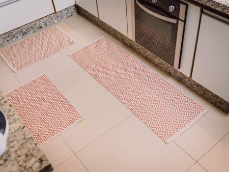 Tapete para cozinha e banheiro Geométrico Cairo 47x70cm